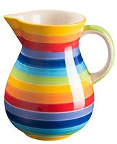 Rainbow Stripe Ceramic Large Jug