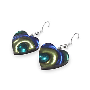Heart Swirl Earrings - Choice of 4 Colourways