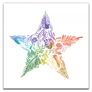 Rainbow Star Card