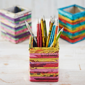 Recycled Newspaper Pencil Pot