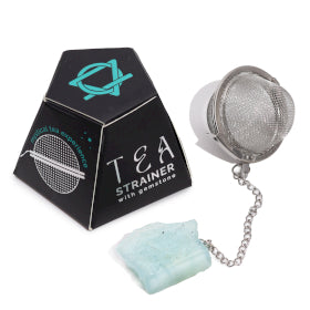 Raw Gemstone Tea Strainer - Aquamarine