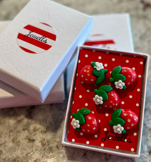 Jewells - Boxed set of Strawberry Push Pins