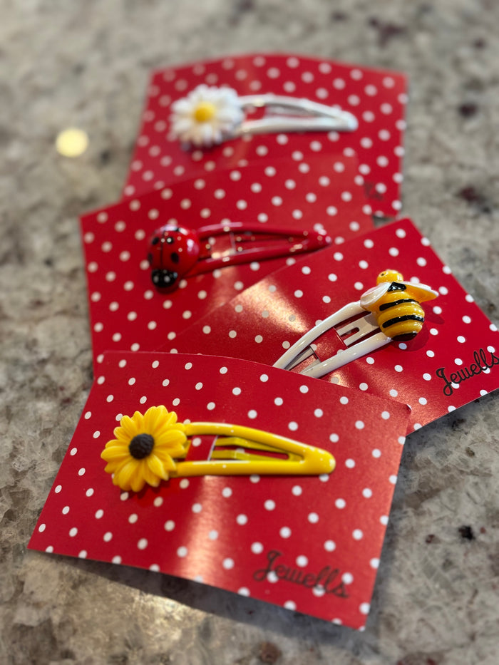 Jewells - Clip in Hair Accessory - Bugs & Flowers