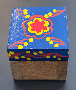 Hand-painted Indian Truck Art Trinket Box - Choice of colours
