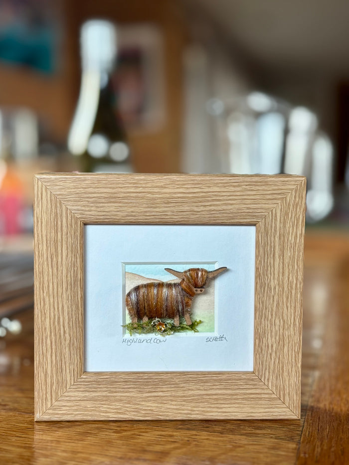 Watercolour Mini Boxed Pictures - Highland Cow