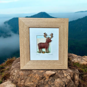 Watercolour Mini Boxed Pictures - Stag