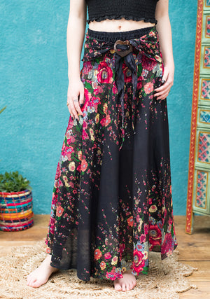 Floral Print Maxi Skirt - Choice of 4 colours