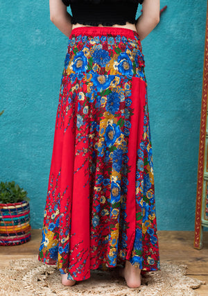 Floral Print Maxi Skirt - Choice of 4 colours