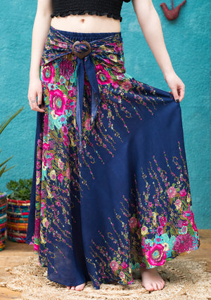 Floral Print Maxi Skirt - Choice of 4 colours