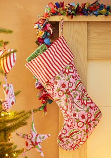 Arana Block Print Christmas Stocking