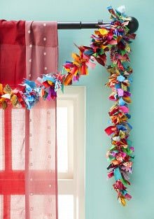 Recycled Sari Eco Garland - Choice of 2 colours