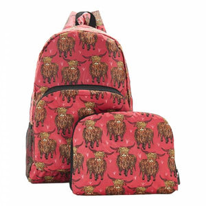 Eco Chic Foldaway Backpacks - Choice of designs