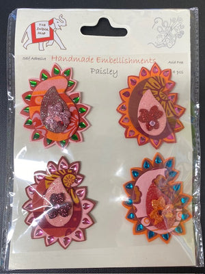 Handmade Paisley Embellishments