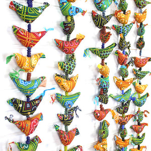 Decorative String of Indian Large Birds with Bell