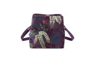 Botanical Velvet Logan Bag