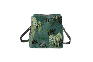 Botanical Velvet Logan Bag