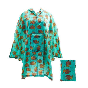 Eco Chic Foldaway Rain Poncho - Choice of designs