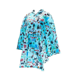 Eco Chic Foldaway Rain Poncho - Choice of designs