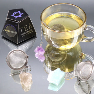 Raw Gemstone Tea Strainer - Aquamarine