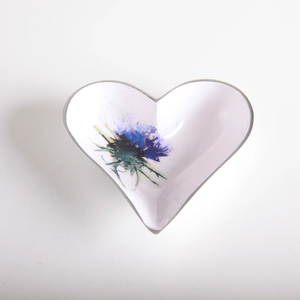 Recycled Aluminium Small Heart Dish- Meg Hawkins Thistle