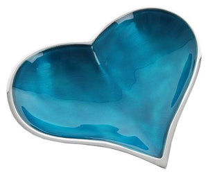 Recycled aluminium heart dish - 4 colours