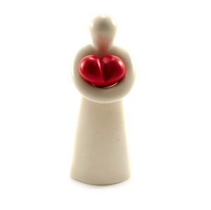 Soapstone Woman with Heart - Choice of 3 colours