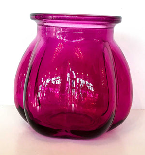 100% Recycled Glass Pumpkin Vases - Choice of 6 colours
