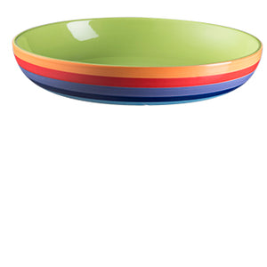 Rainbow Stripe Ceramic Pasta Bowl