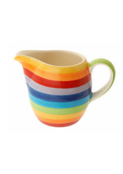 Rainbow Stripe Ceramic Milk Jug