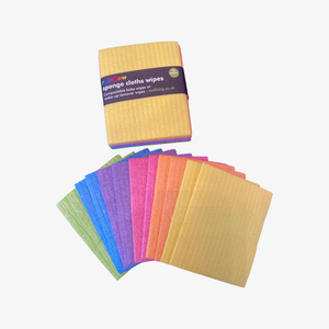 Compostable Sponge Cloth Wipes - Rainbow (Pack of 12)