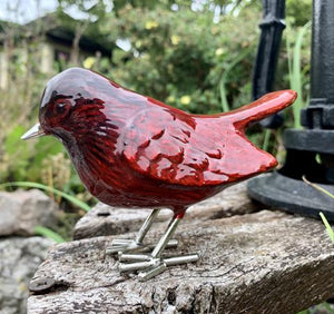 Recycled Brushed Aluminium Birds - Choice of 5 colours