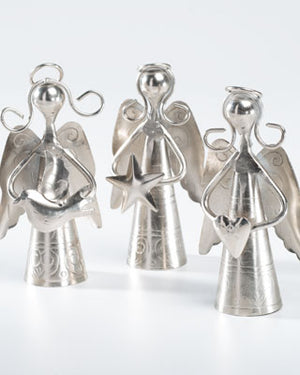 Handmade Iron Angel with Bell - Choice of 3 designs