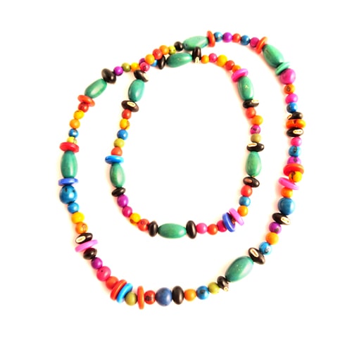 Tagua Long Bead Necklace