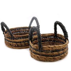 Seagrass & Banana Leaf Baskets - Set of 2