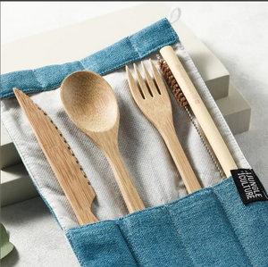 Reusable Bamboo Cutlery Set - Handmade & Eco-friendly Pack