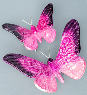 Recycled Aluminium Butterfly - Pink (Choice of 2 sizes)