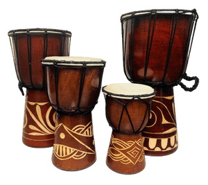 Carved Wooden Djembe