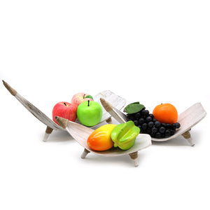 Coconut Leaf Fruit Bowl Set - Choice of 2 colours