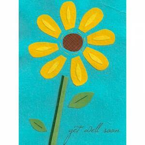 Fairtrade Handmade Greetings Card - Get Well Soon Flower