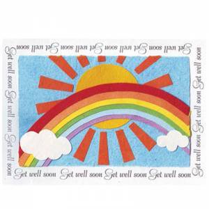 Fairtrade Handmade Greetings Card - Get Well Soon Rainbow
