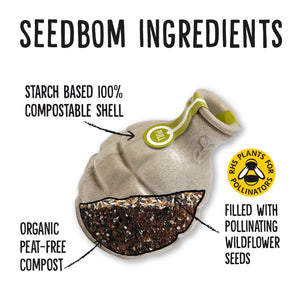 Kabloom Guerrilla Gardening Seedboms - Poppy Peacebom