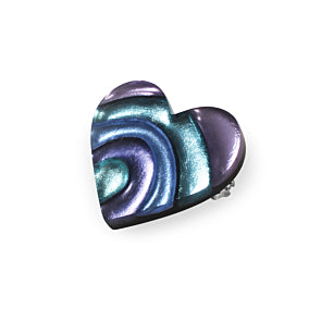 Heart Swirl Brooch - Choice of 4 Colourways