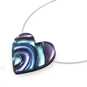 Heart Swirl Pendant Necklace - Choice of 4 Colourways