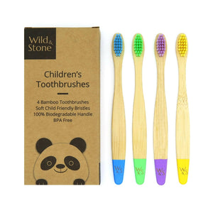 Kids' Bamboo Toothbrush - Pack of 4