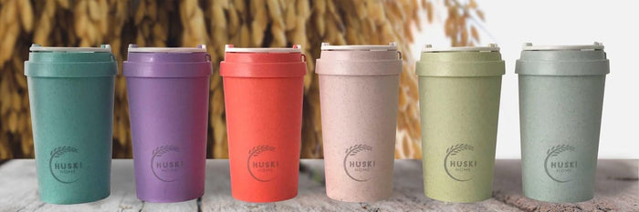 Huski Rice Husk Travel Cup 400ml - Choice of 8 Colours