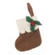 Christmas tree decoration - Mini Christmas Stocking (Choice of 3 Colours)