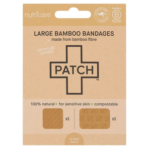 PATCH Large Biodegradable Bamboo Plasters - Natural or Aloe