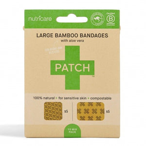 PATCH Large Biodegradable Bamboo Plasters - Natural or Aloe