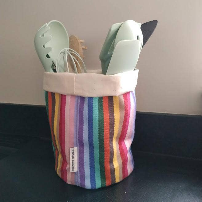 Organic Cotton Pot Bag - Rainbow (Tall)