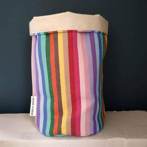Organic Cotton Pot Bag - Rainbow (Tall)
